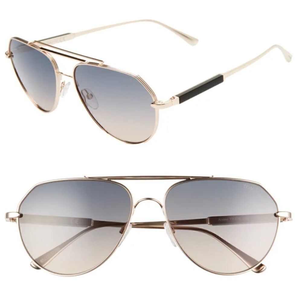 TOM FORD Andes 61mm Aviator Sunglasses